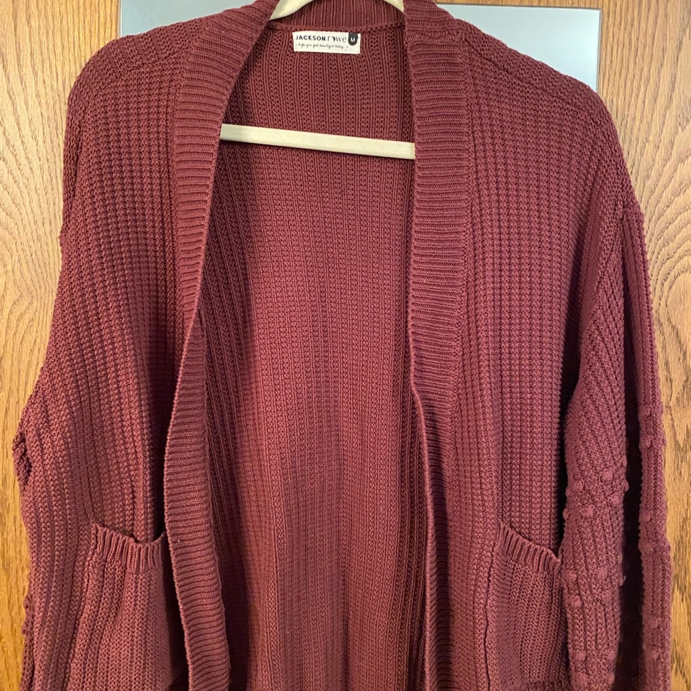 Jackson Rowe Deep Burgundy Cardigan